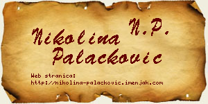 Nikolina Palačković vizit kartica